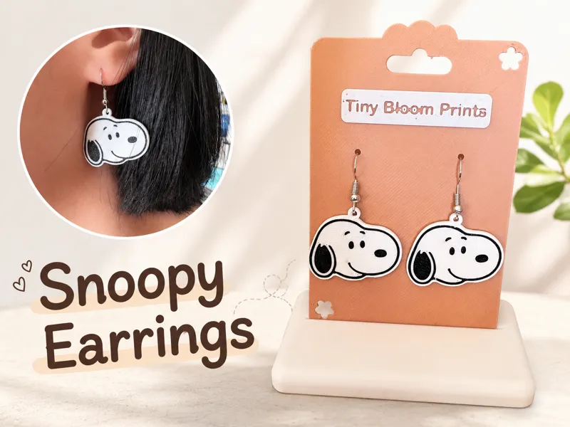 Snoopy Earrings – Cute Dangle Pair