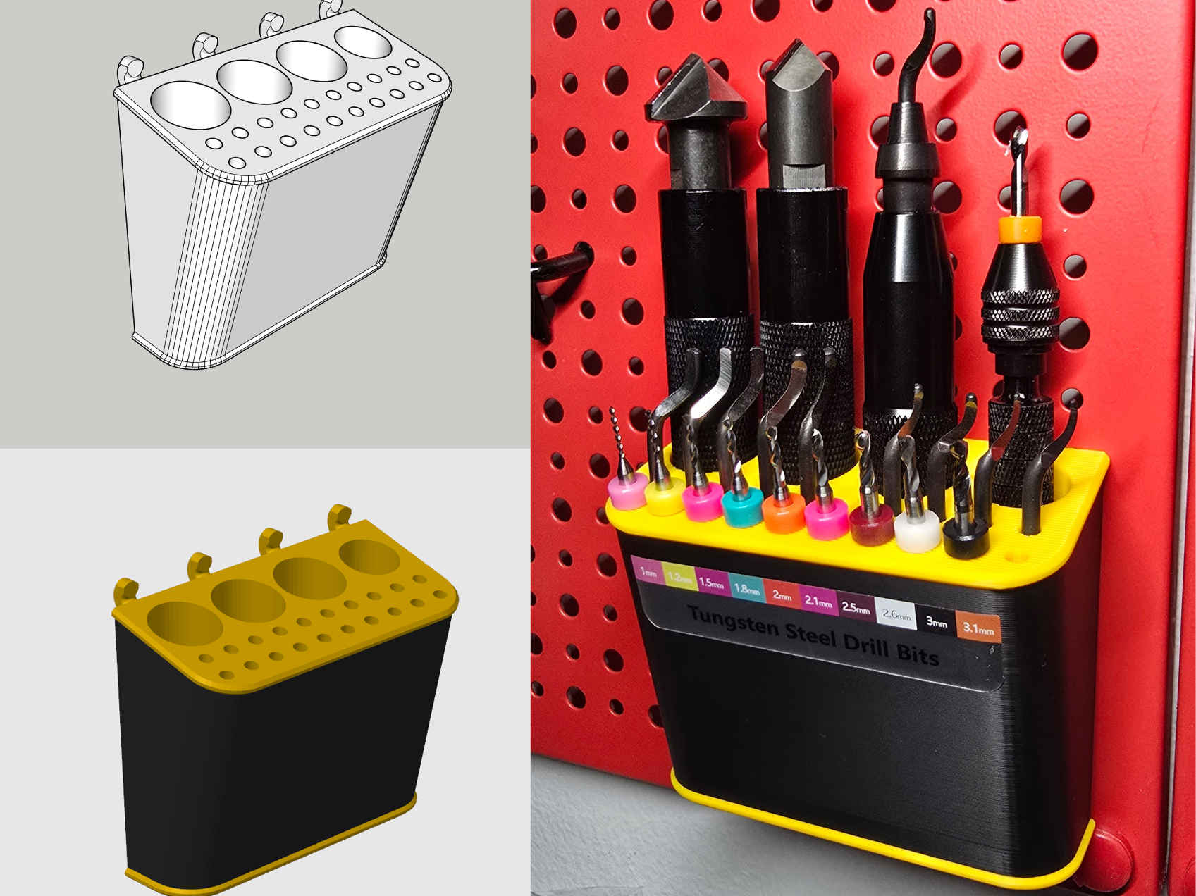 Pegboard Hand Tool & Bit Holder