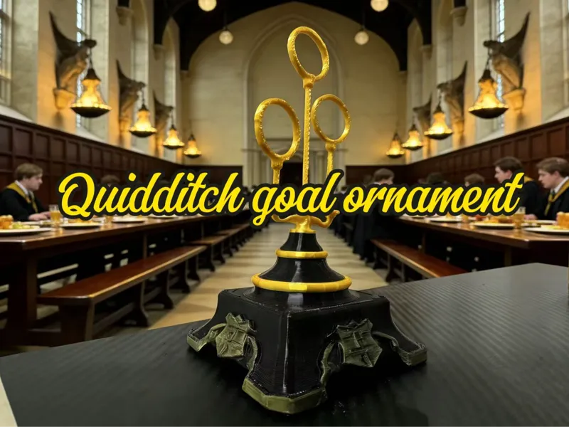 Quidditch goal ornament