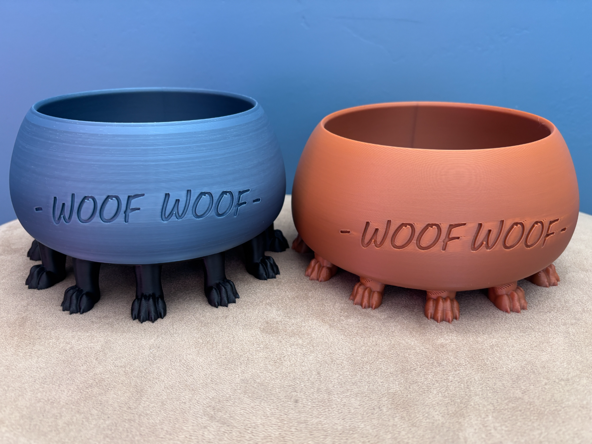 NO MESS DOG FOOD BOWL W/ PAWED FEET CUSTOMIZE NAME