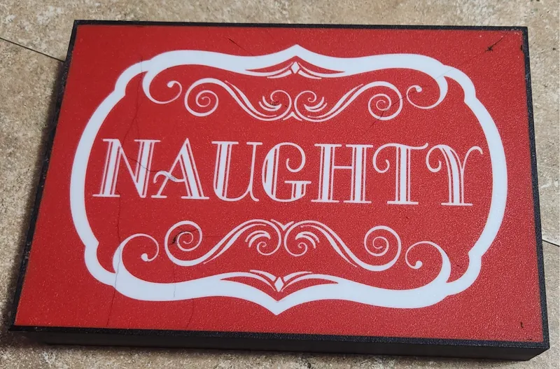 Naughty and nice 2 sided Lightbox