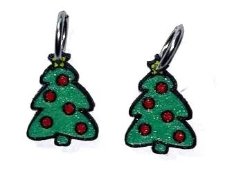 Christmas tree earrings