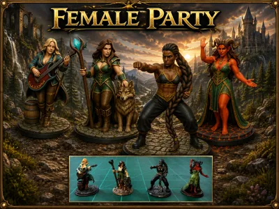 Female Party: DnD D&D Pathfinder Mini