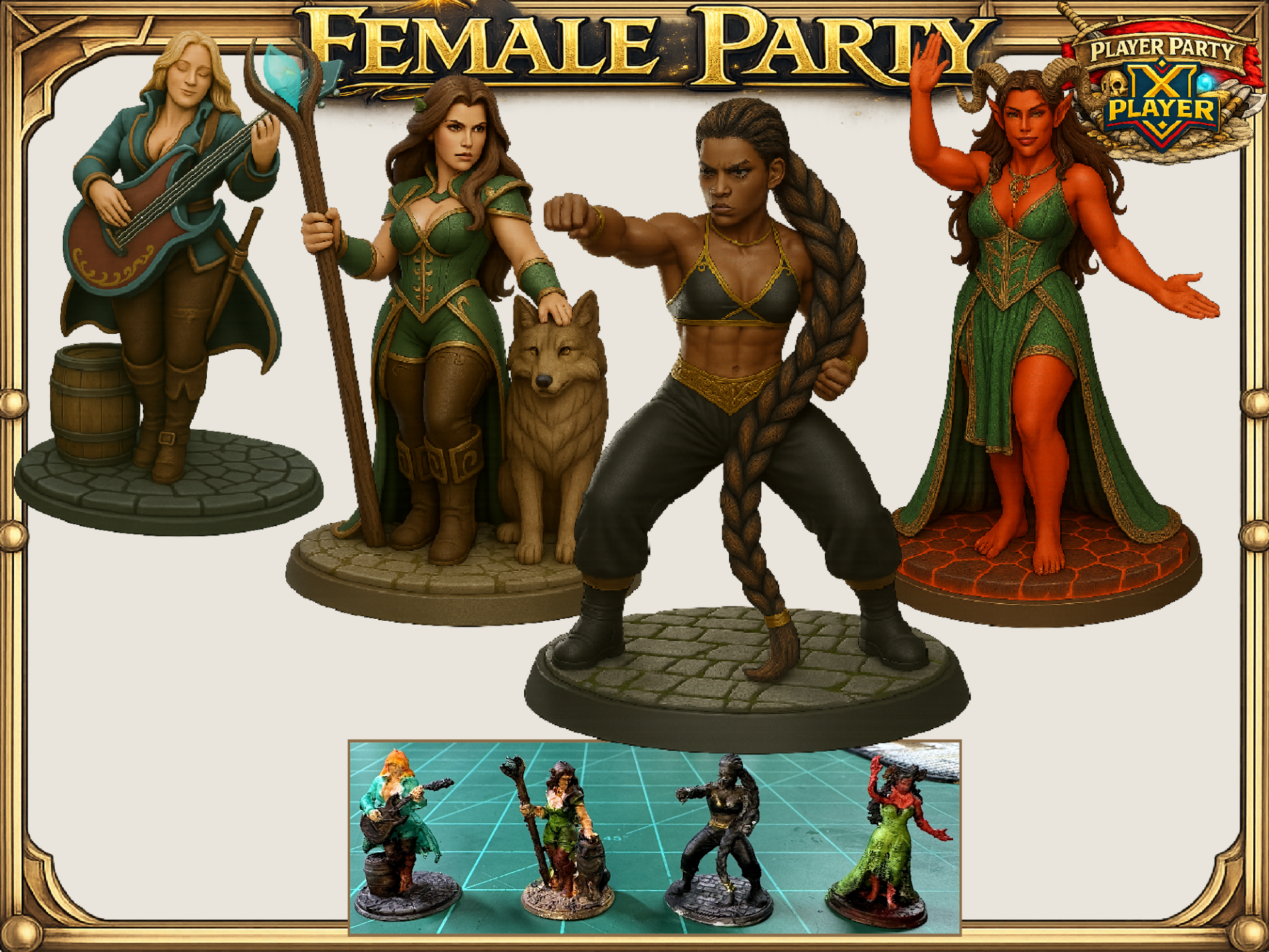 Female Party: DnD D&D Pathfinder Mini