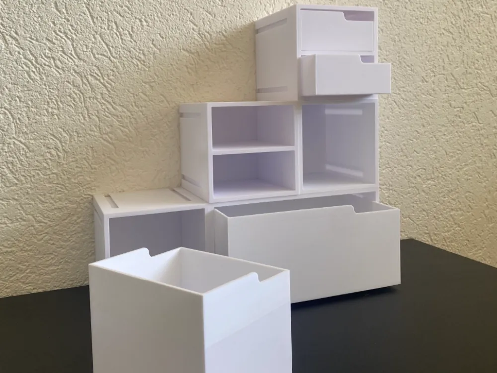 Organizador: Desktop modular storage. Referencia del modelo original.
