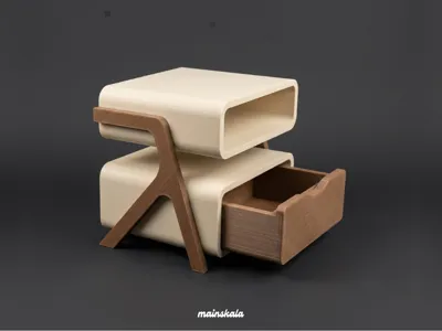 1:12 Doll House Drawer Modern Minimalist Bedside