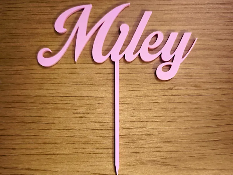 Topper per torte nome Miley