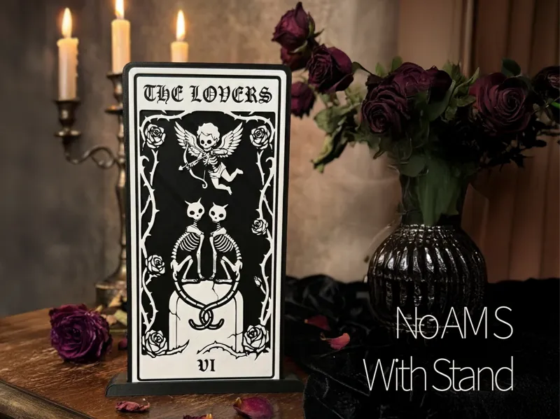 The Lovers Tarot Card with Stand - No AMS Needed!