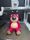 0.2mm layer, 2 walls, 10% infill Fuzzy Skin on bright pink