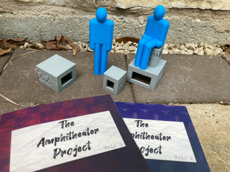 Scaled Amphitheater Boxes model (incl. figures)
