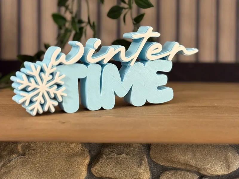 Winter Time Deko Schriftzug