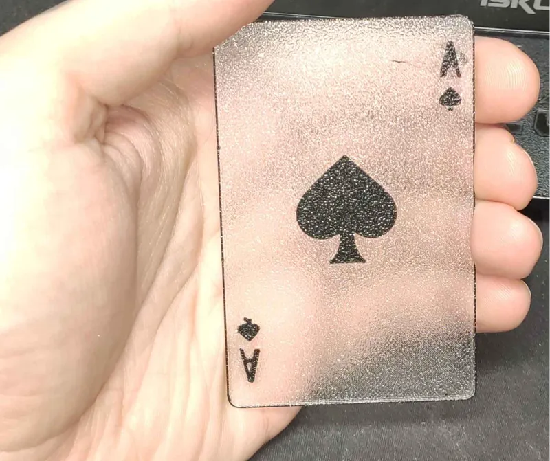 Ace of spades (PikAs) throwable Card