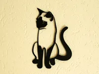 Silhouette murale de chat minimaliste — photo 2