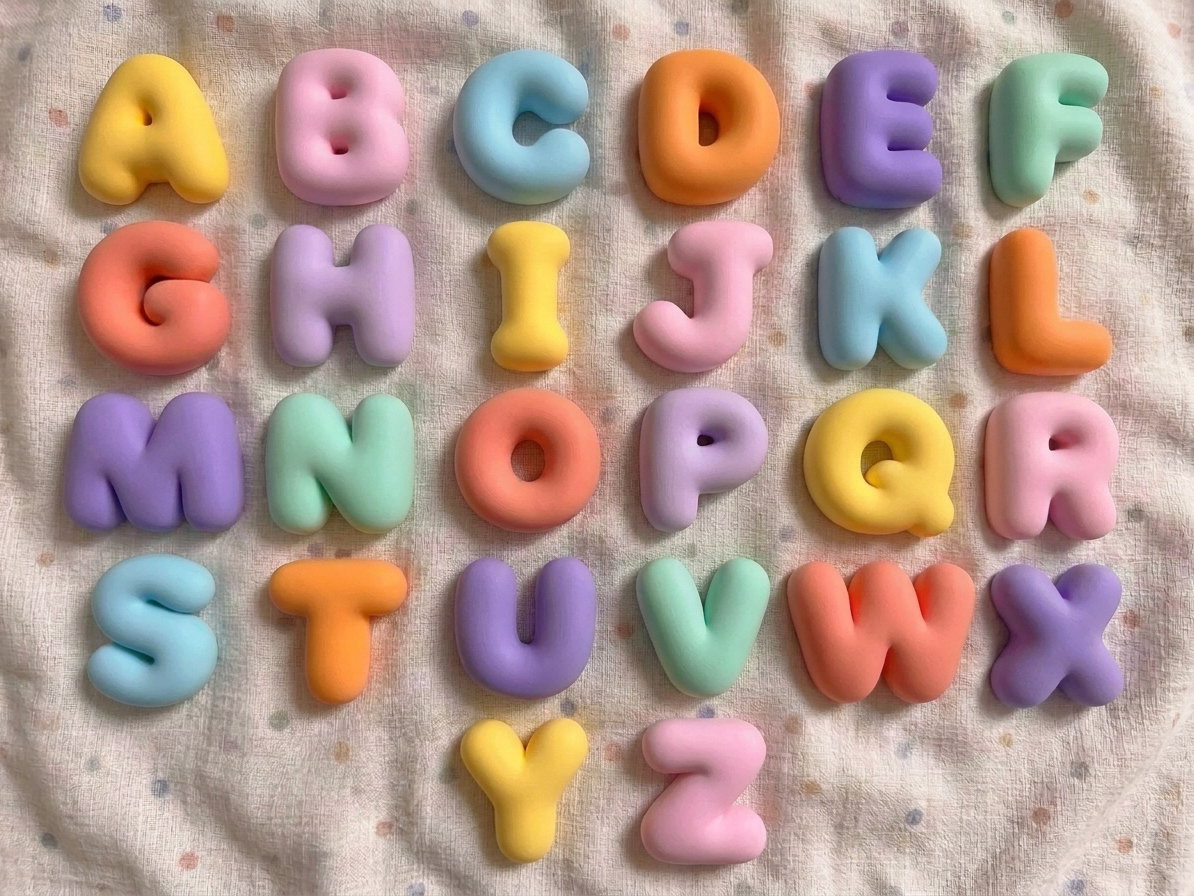 Bubble Alphabet — Puffy 3D Printable Letters (A-Z) - 1