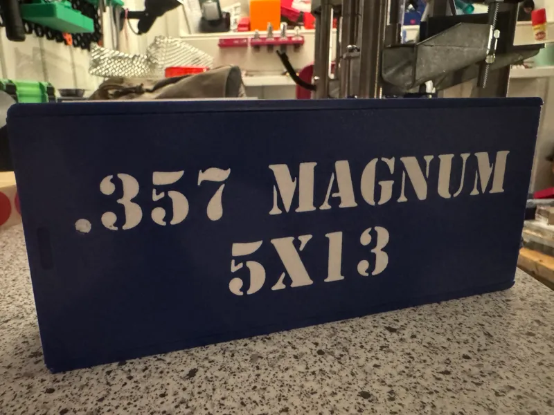 Ammo box for .357 Magnum (65 rounds)