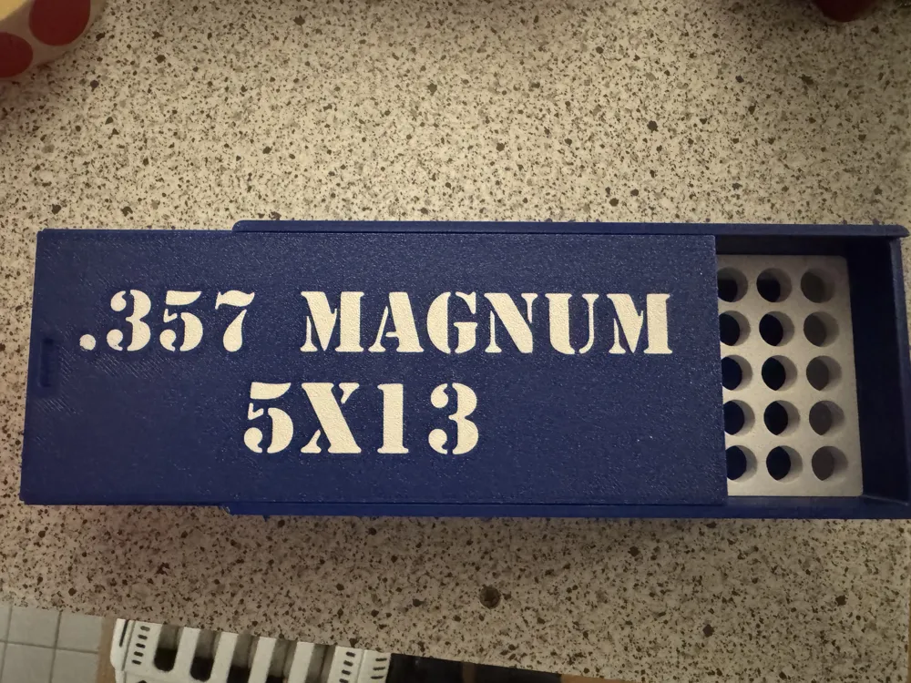 Ammo box for .357 Magnum (65 rounds) - Free 3D Print Model - MakerWorld