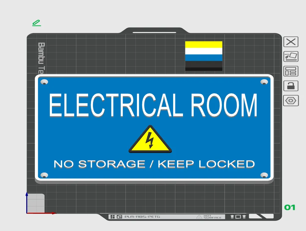 Electrical Room Sign by Brad - MakerWorld