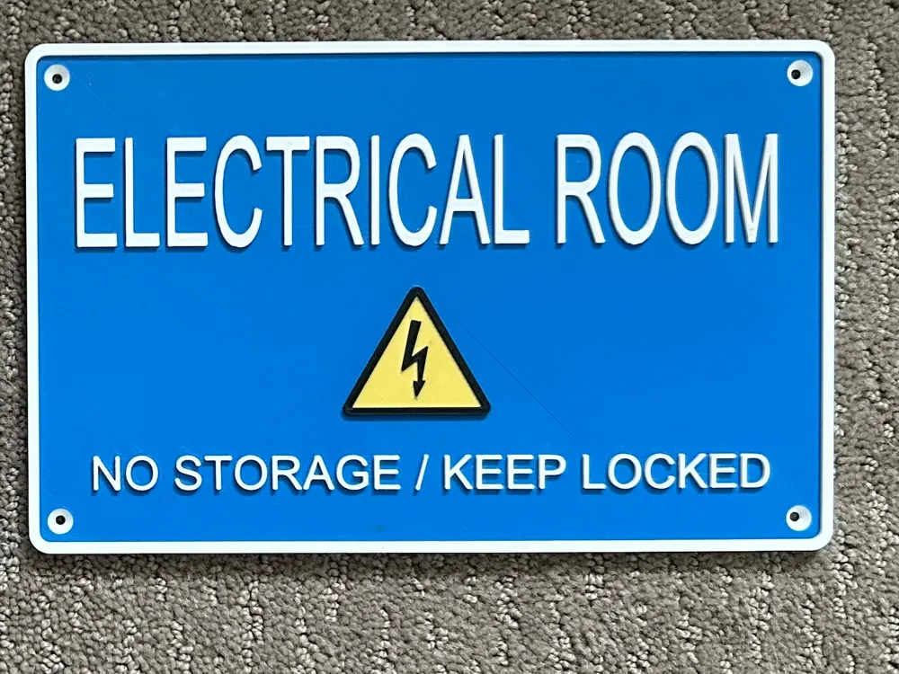 Electrical Room Sign by Brad - MakerWorld