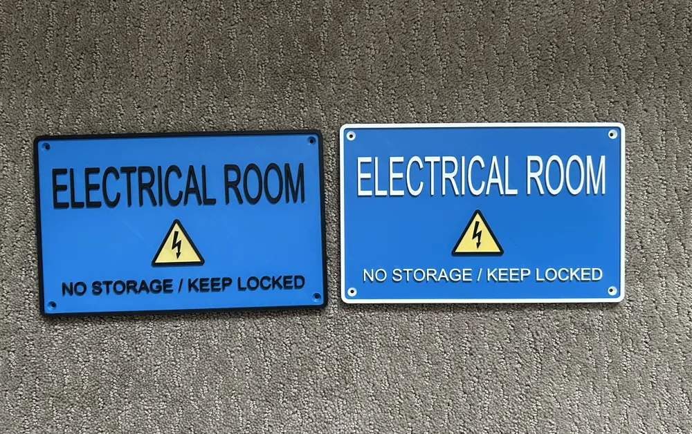 Electrical Room Sign by Brad - MakerWorld