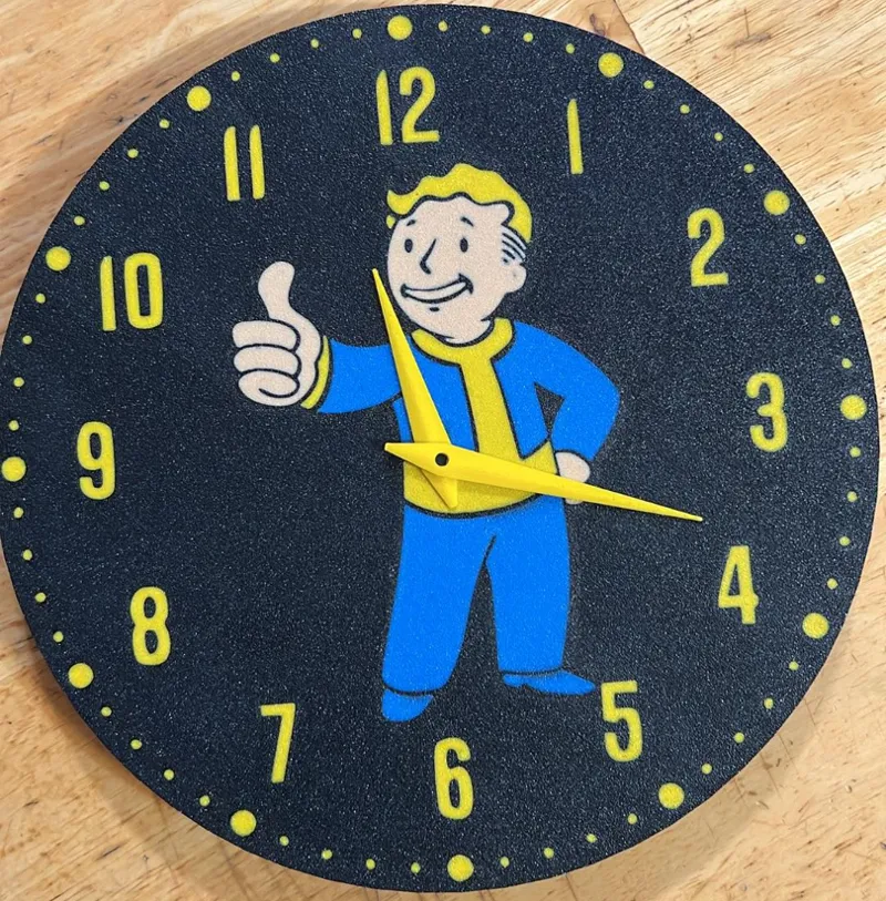 fallout vault boy clock with dots