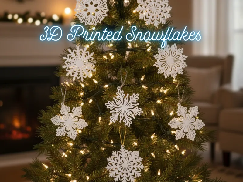 10 Unique 3D-Printed Snowflake Ornaments