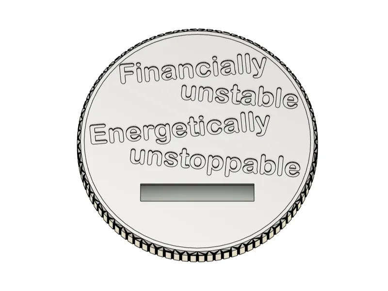 Monster Can Piggy Bank Lid - financially unstable 