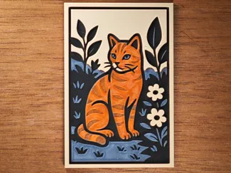 Cat in garden