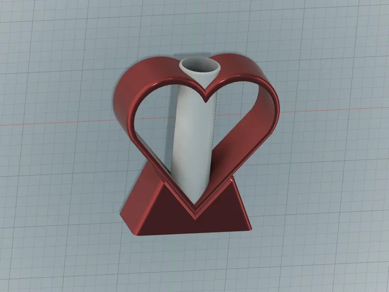 porta rose a forma di cuore