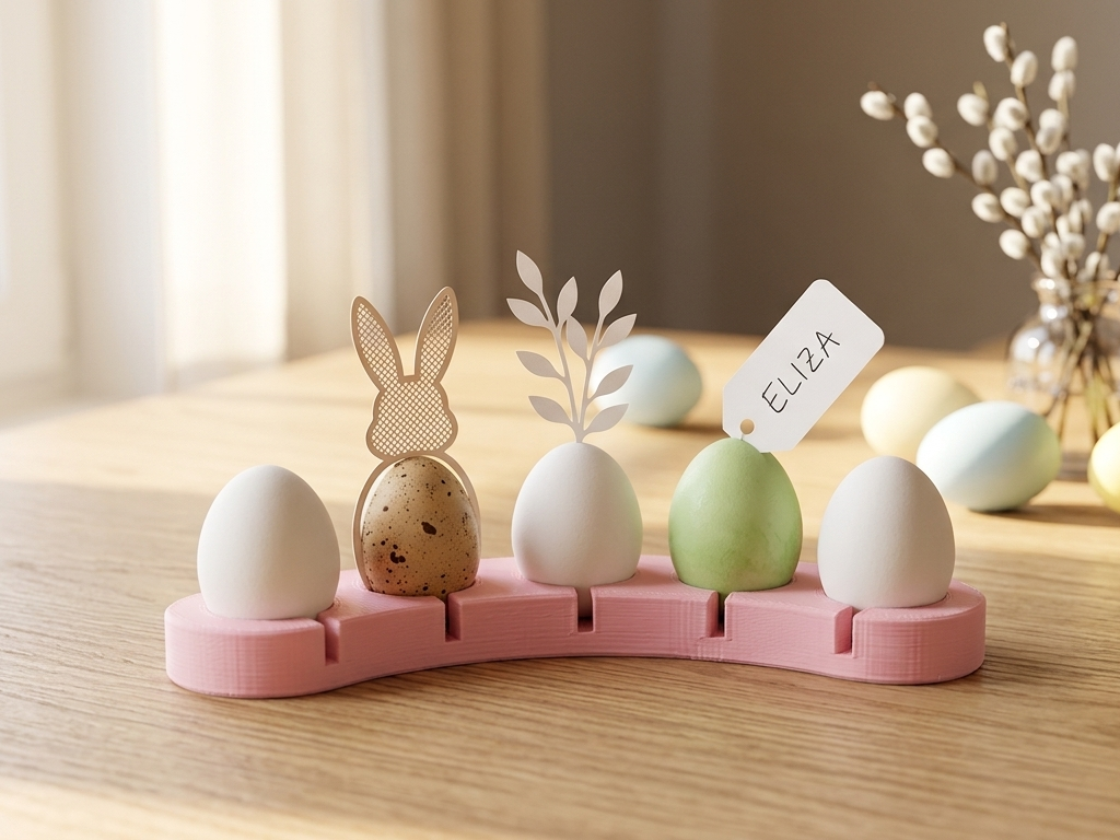 minimalist egg holder for painted eggs