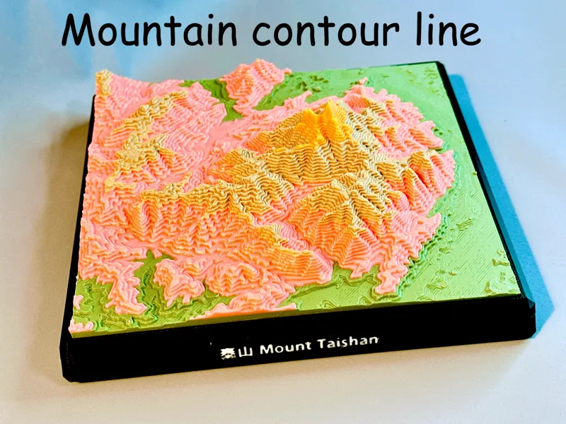 Mountain contour line