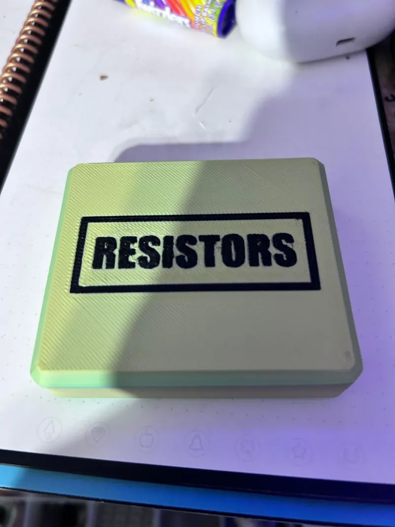 ARDUINO RESISTOR STORAGE WITH MAGNETS 