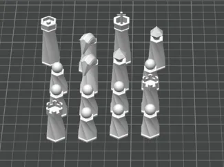 Open Chess Modern Pieces