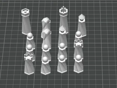 Open Chess Modern Pieces
