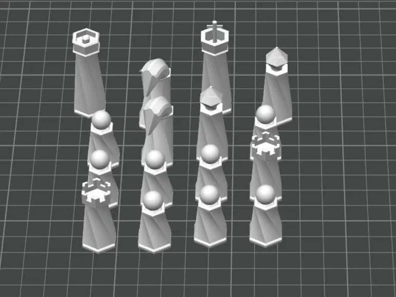 Open Chess Modern Pieces
