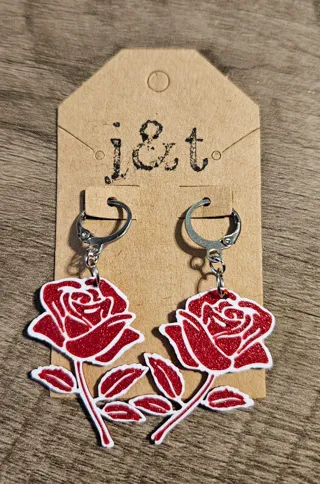 Rose earrings