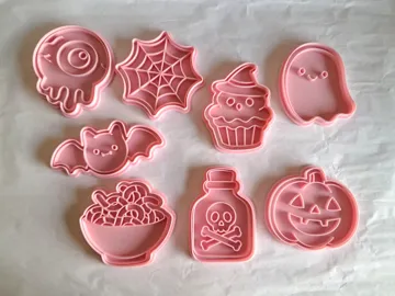 Cortador para modelado: Spooky Halloween Cookie Cutters Pack - 8 Pcs Set — vista de referencia 2