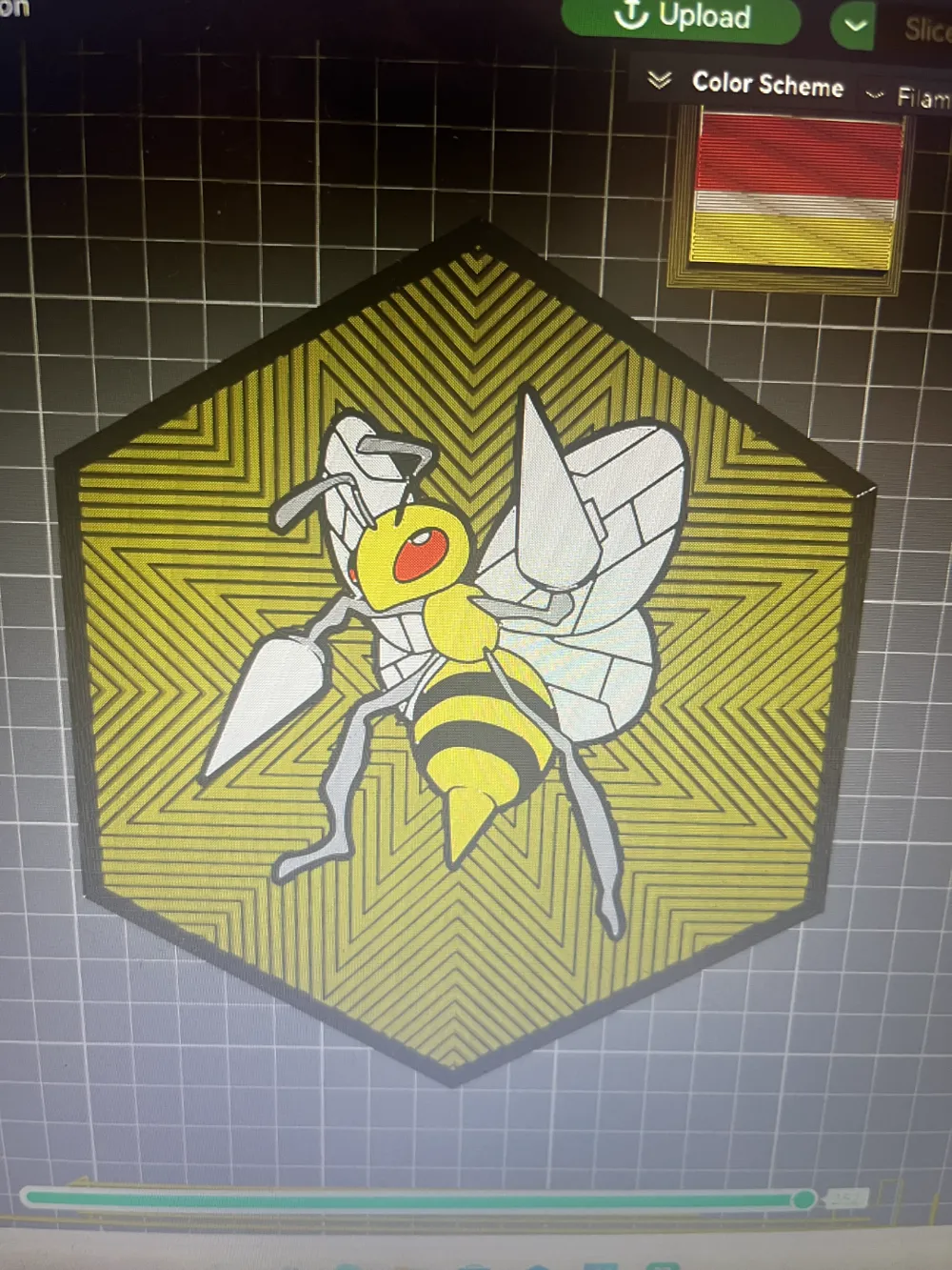 15 Beedrill Hex Wall Art by Laced Up Prints - MakerWorld