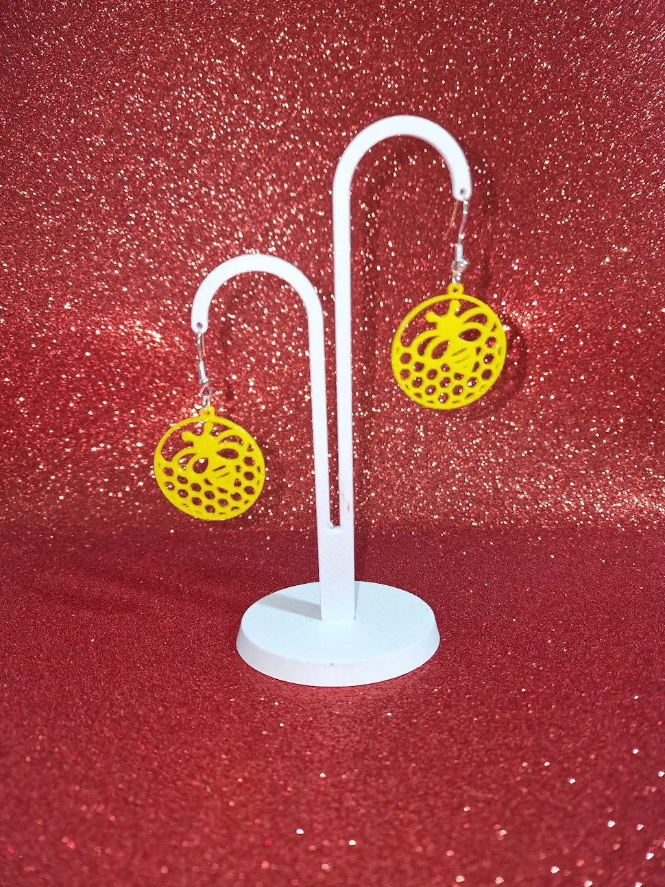 Honey bee earrings view 3