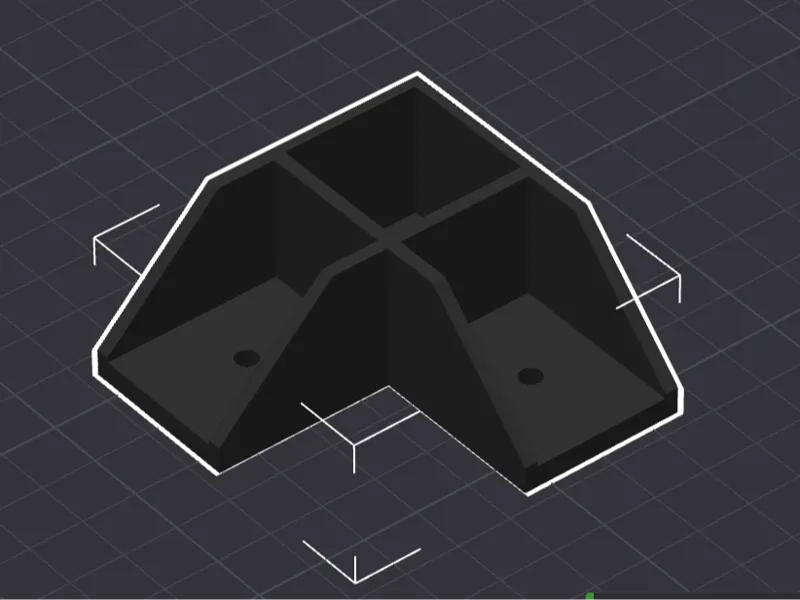 Desk riser corners
