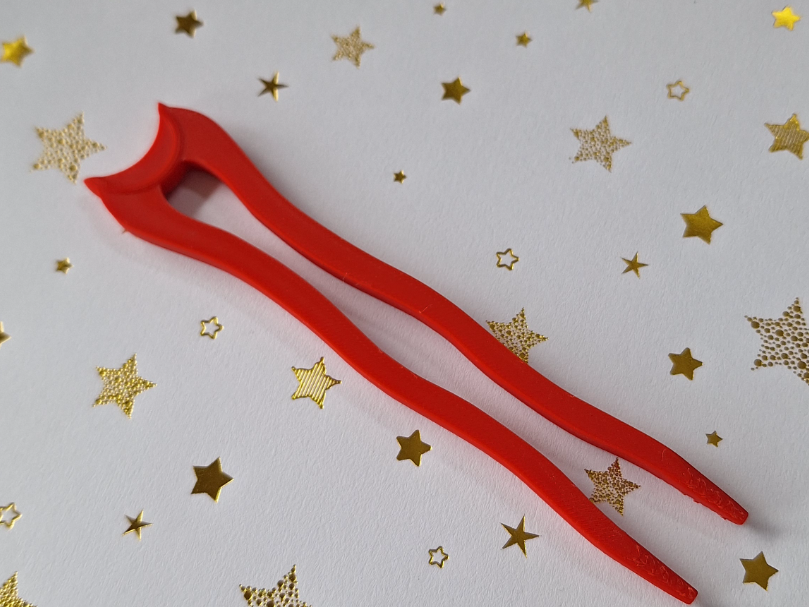 Two Prong Hair Pin - Moon Shape - 150mm