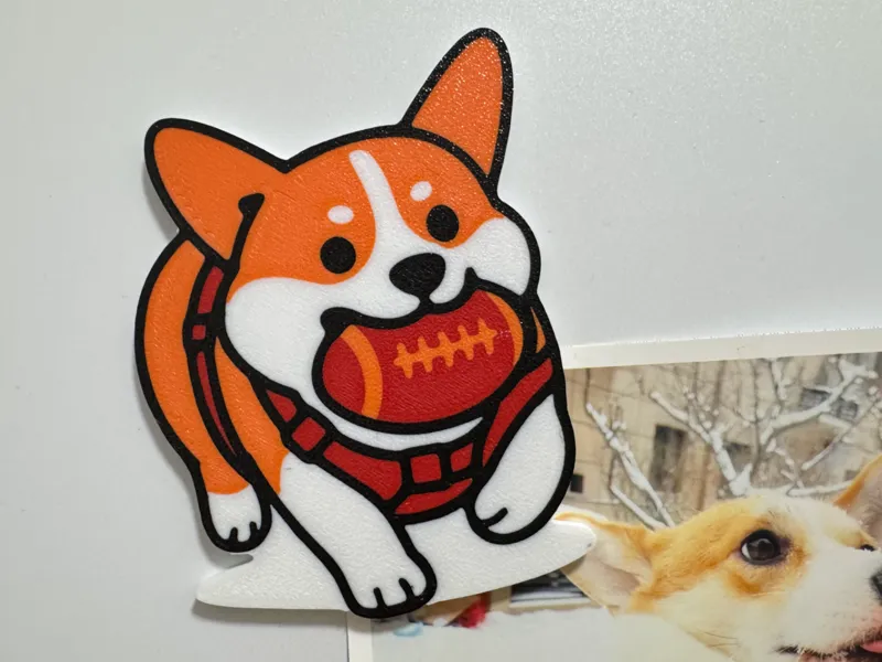 柯基卡通冰箱贴 