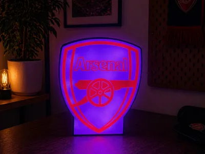 Arsenal-Inspired LED Light Box