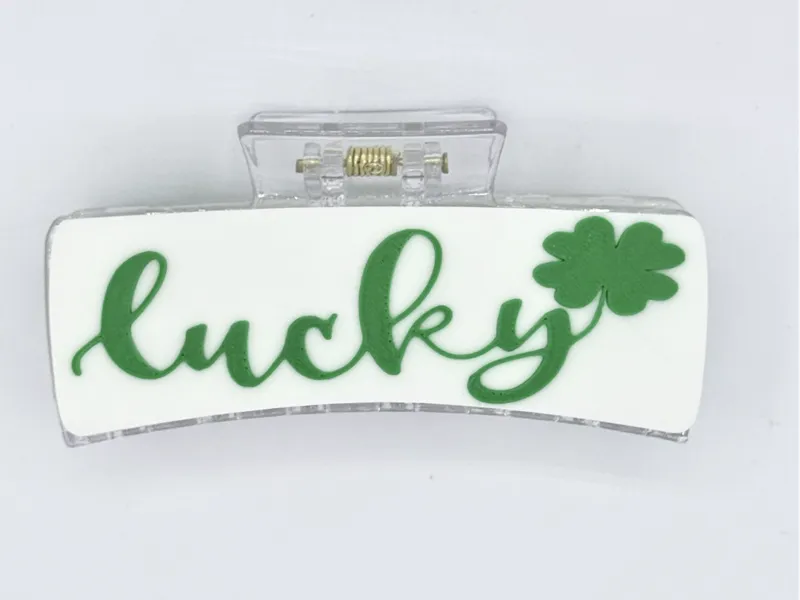 Claw clip Plates: Lucky Shamrock