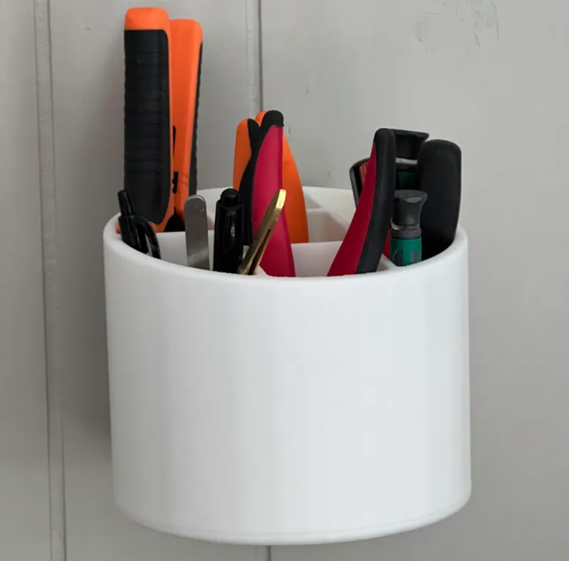 Wall mounted tool organizer, no support needed