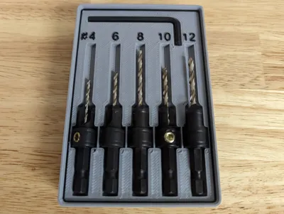 Gridfinity Countersink Bit Holder