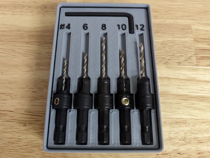 Gridfinity Countersink Bit Holder