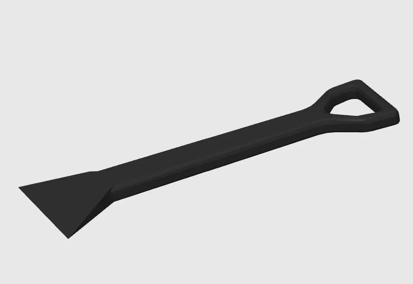 Miniatura 3 do modelo 3D 新手必打创意可爱铁锹热床铲子 Bambu Bed Scraper V2.0优化版