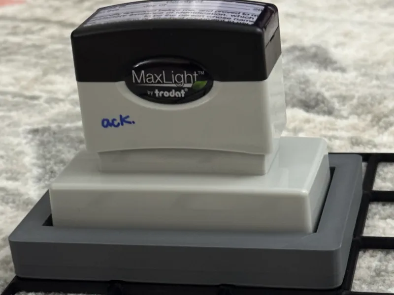 Trodat MaxLight Notary Ack Stamp Gridfinity