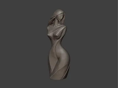 modern abstract female statue elegant decor
