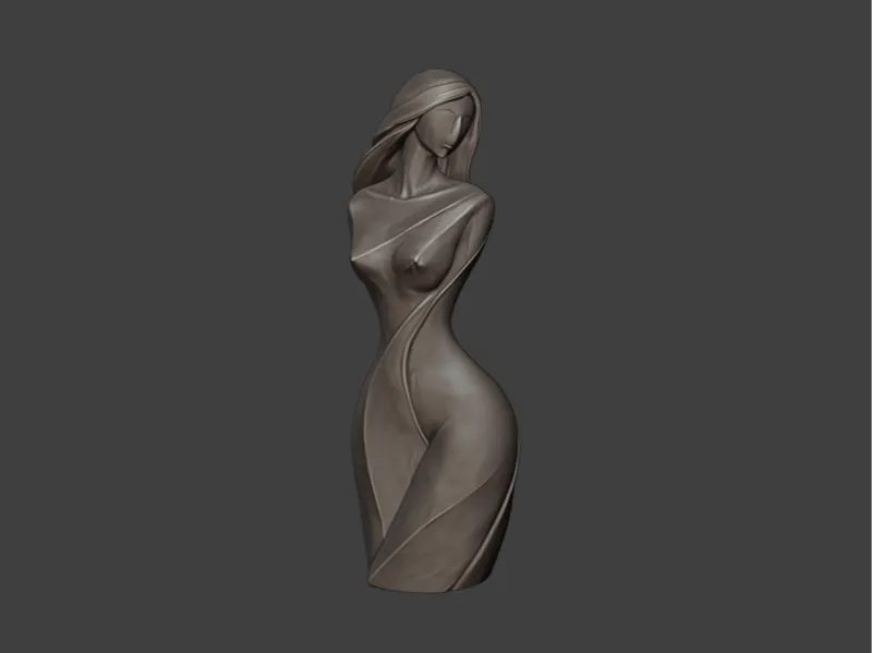 modern abstract female statue elegant decor